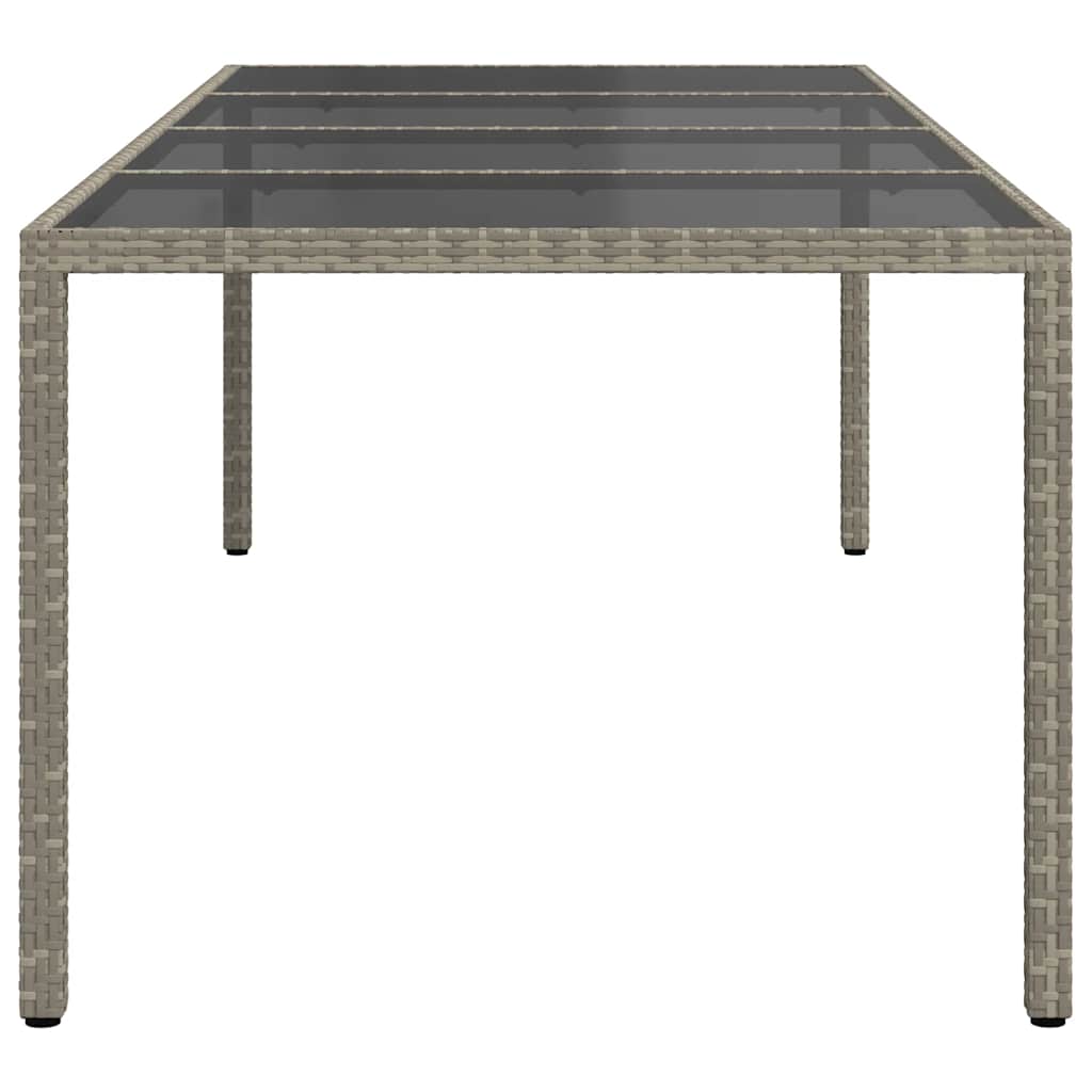 Utebord 250X100X75 Cm Härdat Glas Och Konstrotting