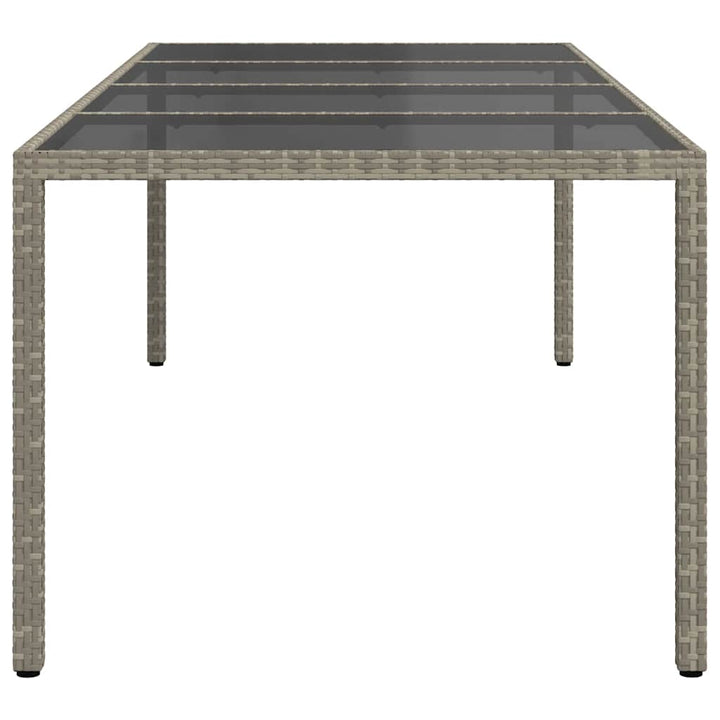 Utebord 250X100X75 Cm Härdat Glas Och Konstrotting
