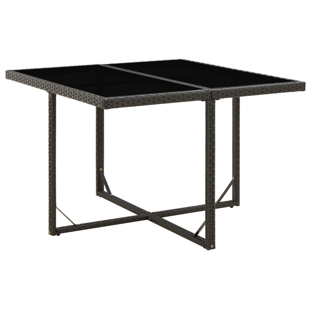 Trädgårdsbord 109X107X74 Cm Konstrotting Och Glas
