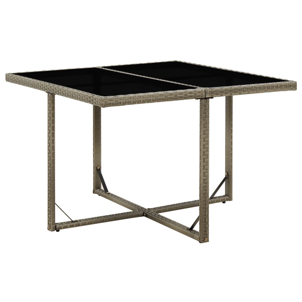 Trädgårdsbord 109X107X74 Cm Konstrotting Och Glas
