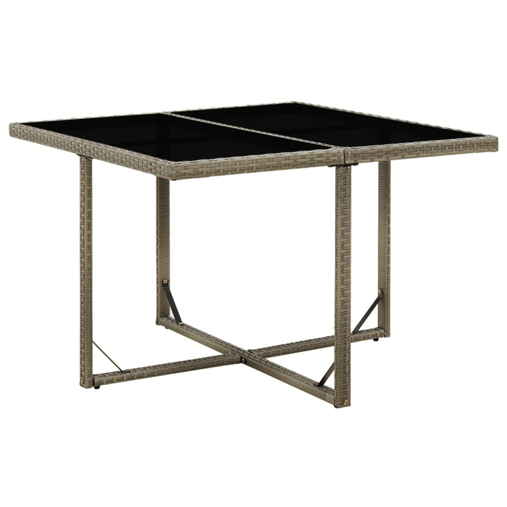Trädgårdsbord 109X107X74 Cm Konstrotting Och Glas