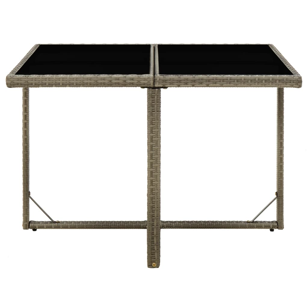 Trädgårdsbord 109X107X74 Cm Konstrotting Och Glas