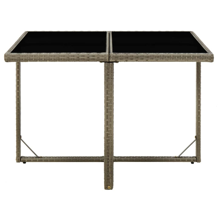 Trädgårdsbord 109X107X74 Cm Konstrotting Och Glas