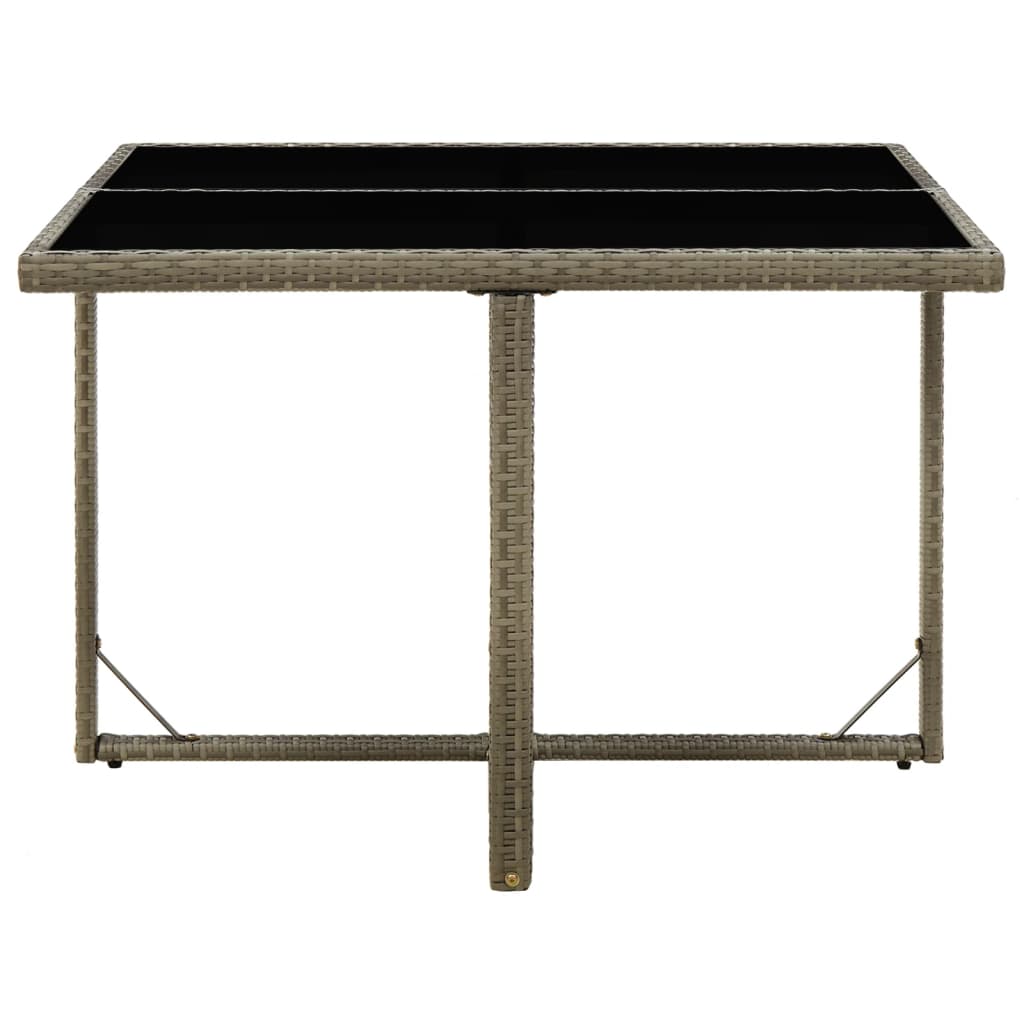 Trädgårdsbord 109X107X74 Cm Konstrotting Och Glas
