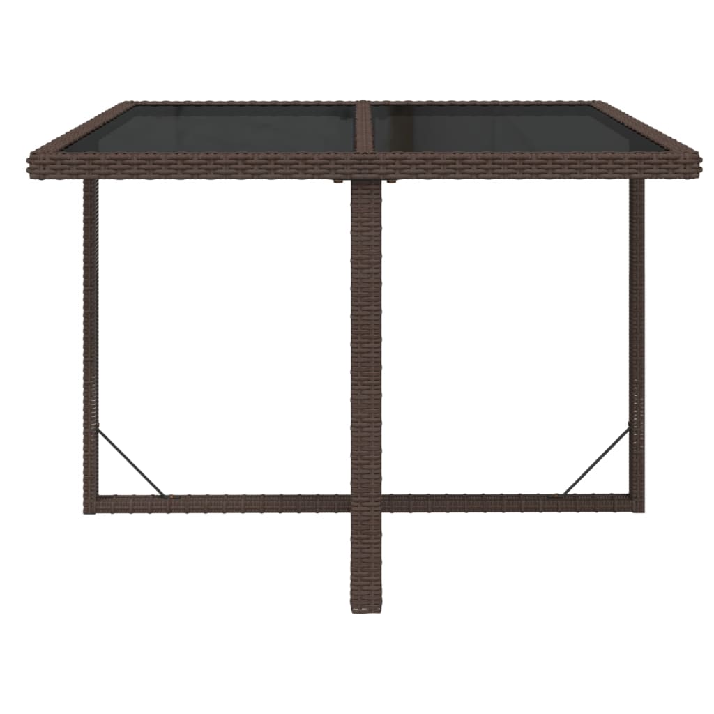 Trädgårdsbord 109X107X74 Cm Konstrotting Och Glas