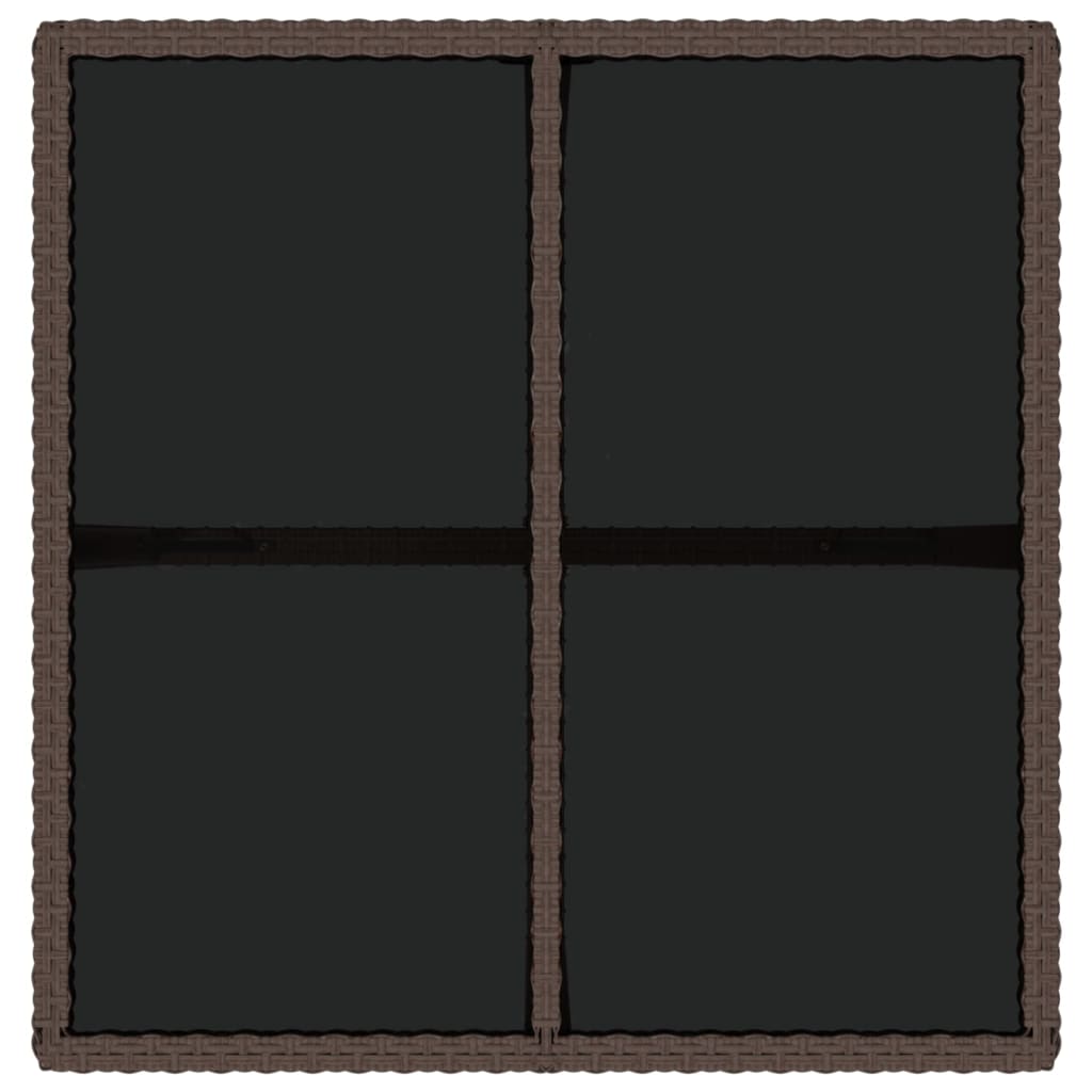 Trädgårdsbord 109X107X74 Cm Konstrotting Och Glas
