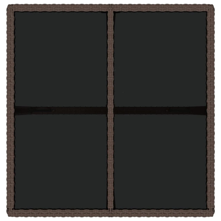 Trädgårdsbord 109X107X74 Cm Konstrotting Och Glas