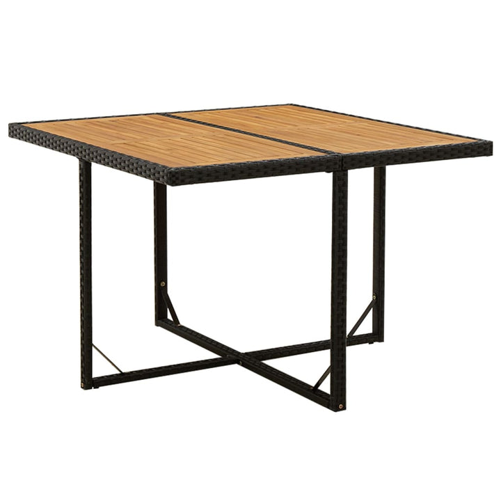Trädgårdsbord 109X107X74 Cm Konstrotting &amp; Massiv Akacia