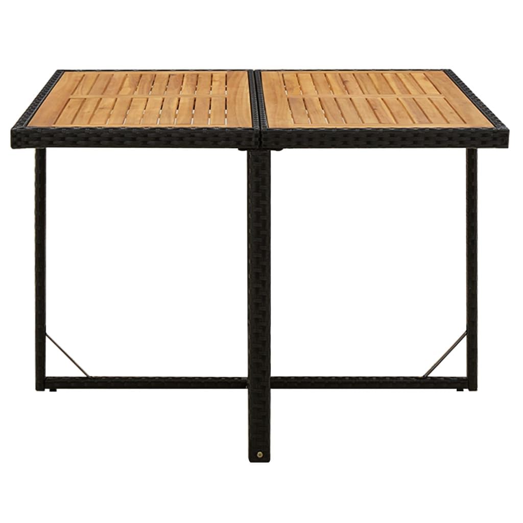 Trädgårdsbord 109X107X74 Cm Konstrotting &amp; Massiv Akacia