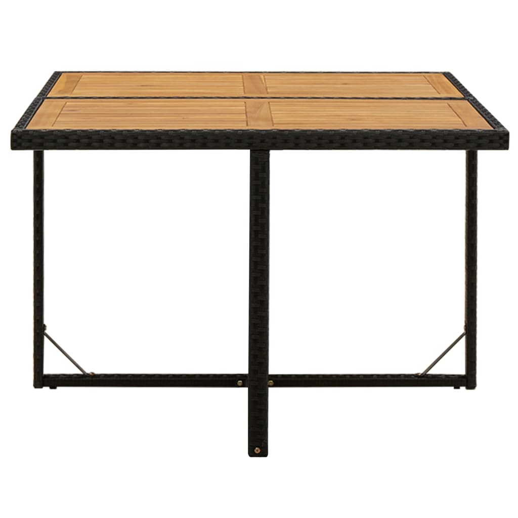 Trädgårdsbord 109X107X74 Cm Konstrotting &amp; Massiv Akacia