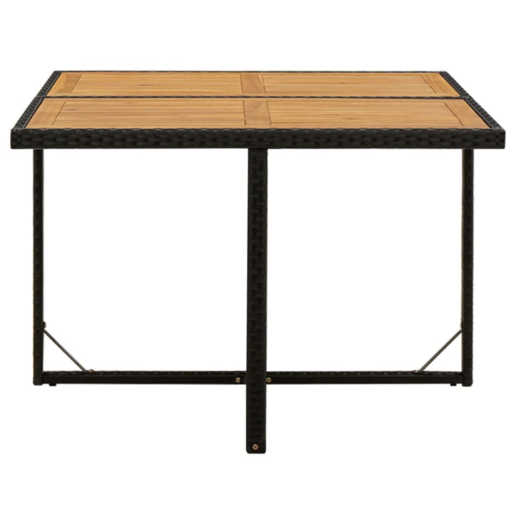 Trädgårdsbord 109X107X74 Cm Konstrotting &amp; Massiv Akacia