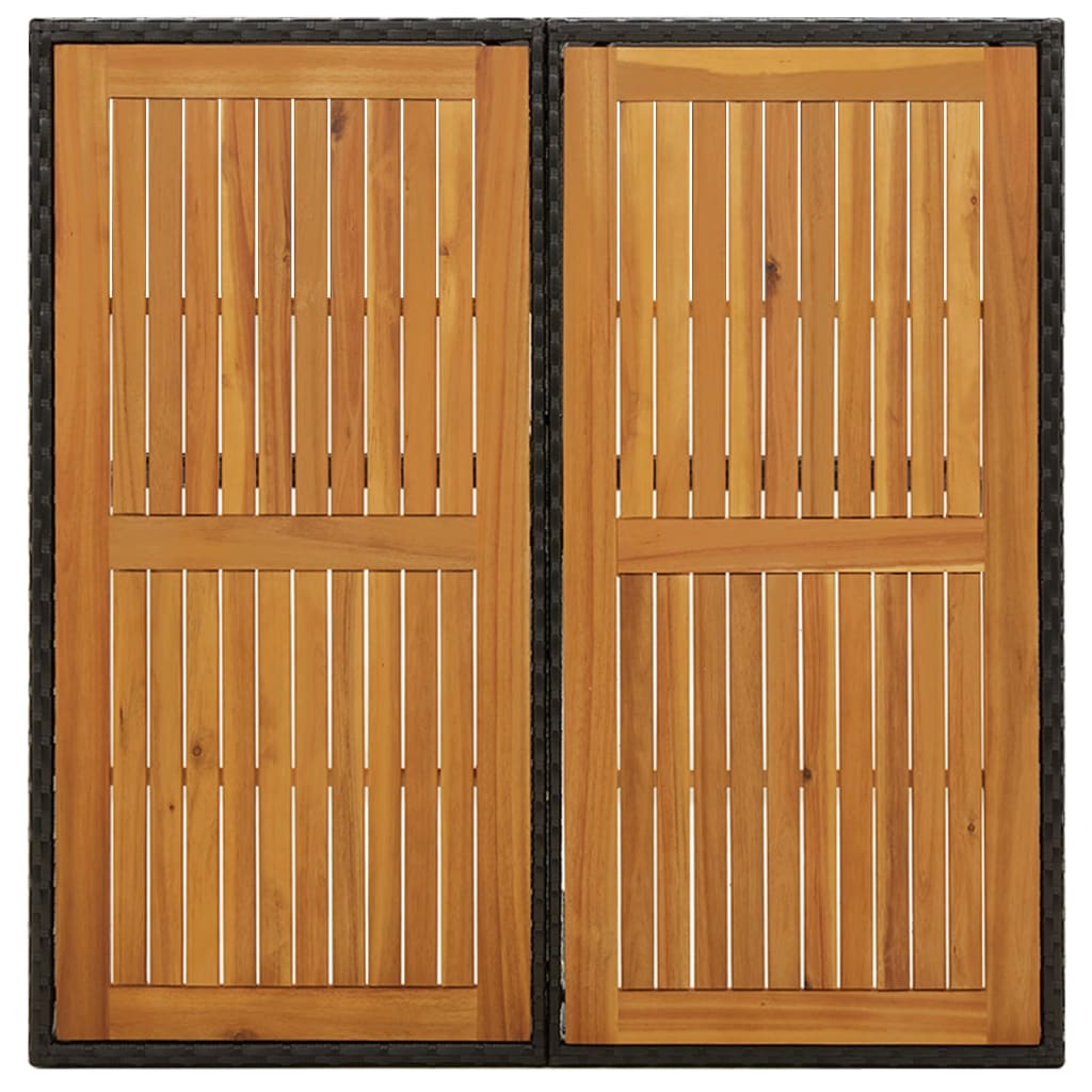 Trädgårdsbord 109X107X74 Cm Konstrotting &amp; Massiv Akacia