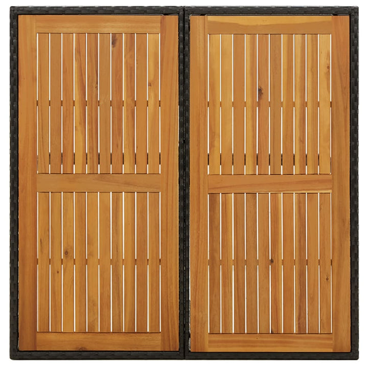 Trädgårdsbord 109X107X74 Cm Konstrotting &amp; Massiv Akacia