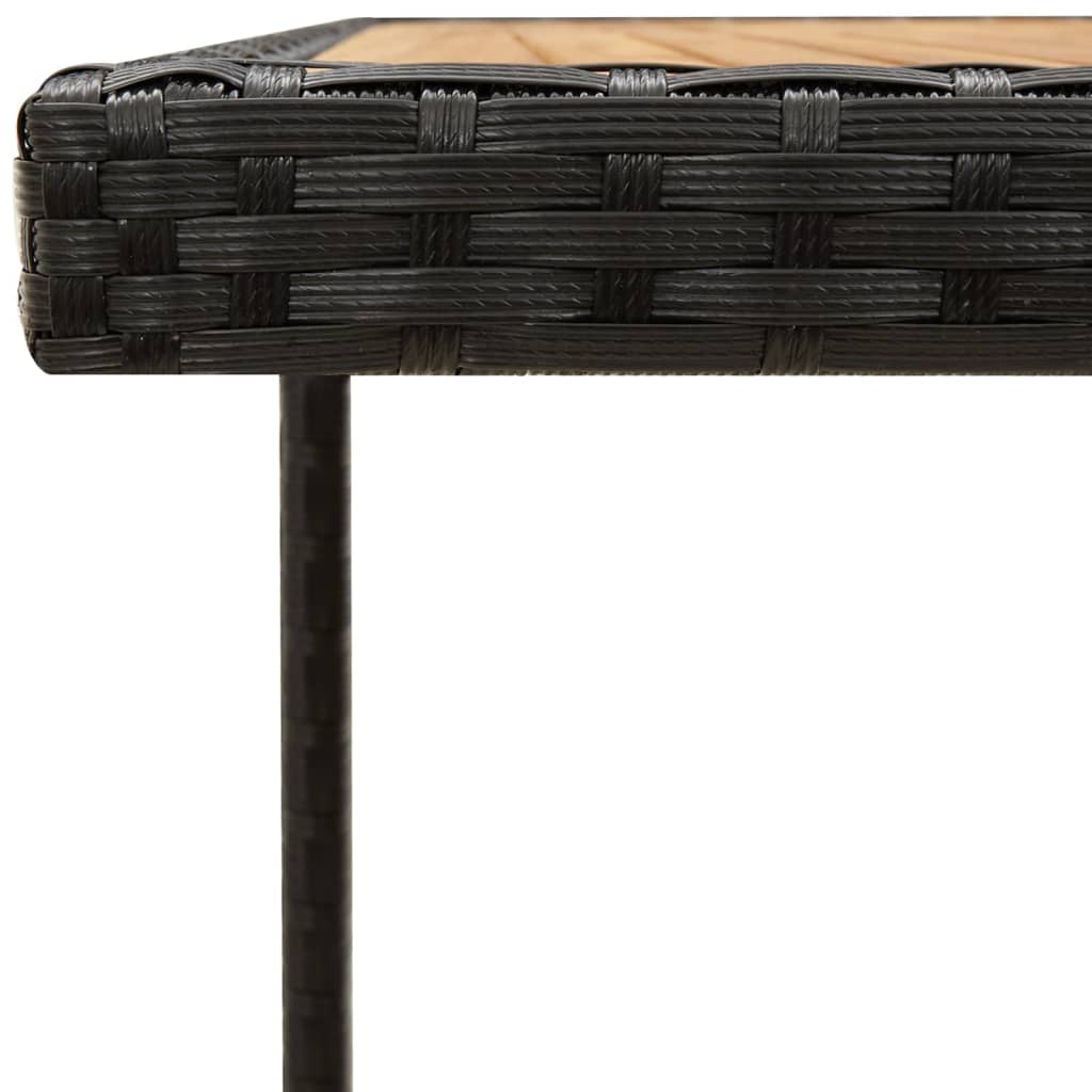 Trädgårdsbord 109X107X74 Cm Konstrotting &amp; Massiv Akacia