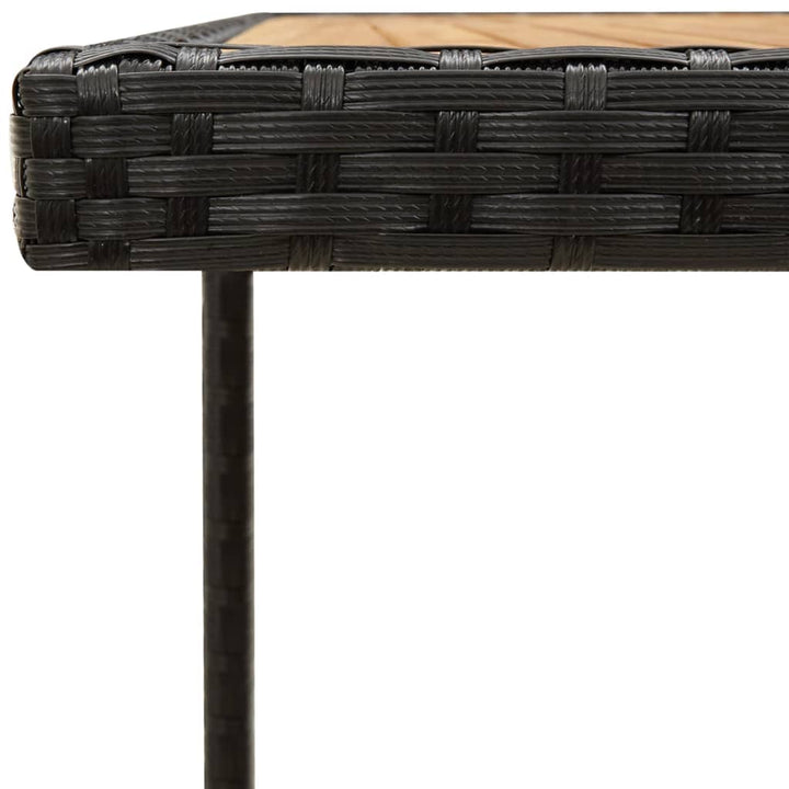 Trädgårdsbord 109X107X74 Cm Konstrotting &amp; Massiv Akacia