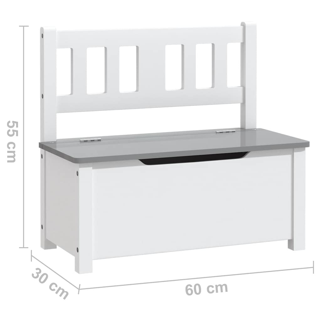 Förvaringsbänk Barn 60X30X55 Cm Mdf