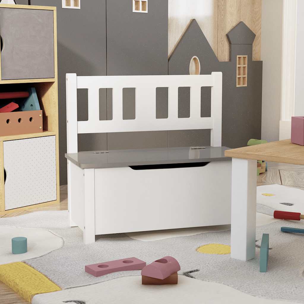 Förvaringsbänk Barn 60X30X55 Cm Mdf