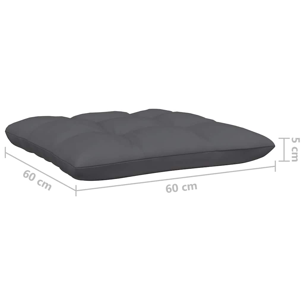806632  Trädgårds Med Kuddar Vit Massiv Furu