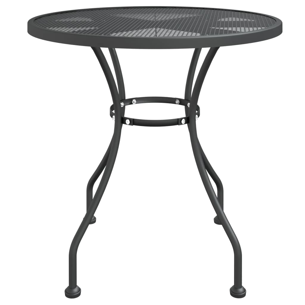 Trädgårdsbord Ø80X72 Cm Sträckmetall Antracit