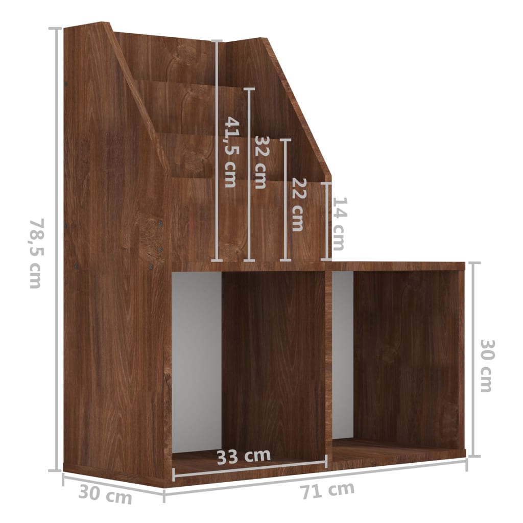 Tidningsställ För Barn 71X30X78,5 Cm Konstruerat Trä