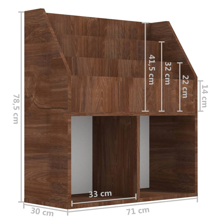 Tidningsställ För Barn 71X30X78,5 Cm Konstruerat Trä