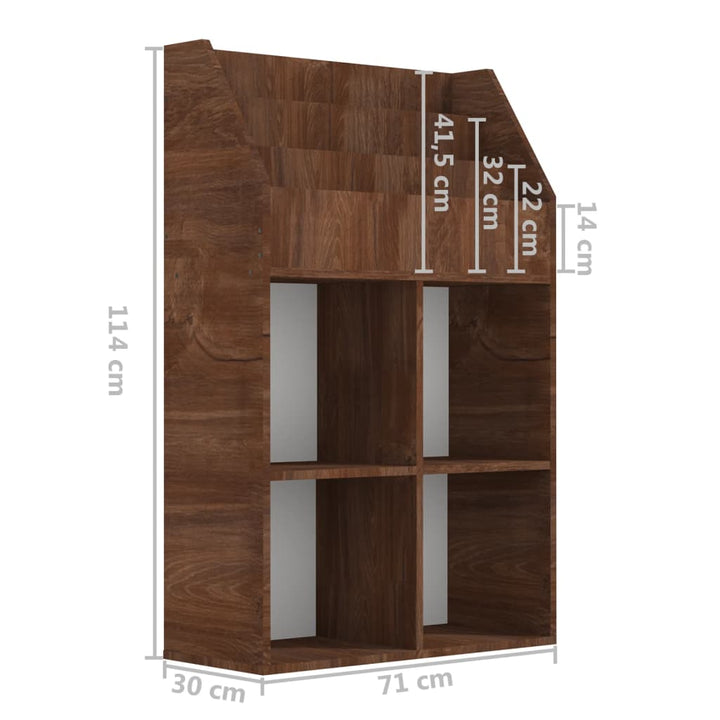 Tidningsställ För Barn 71X30X114 Cm Konstruerat Trä