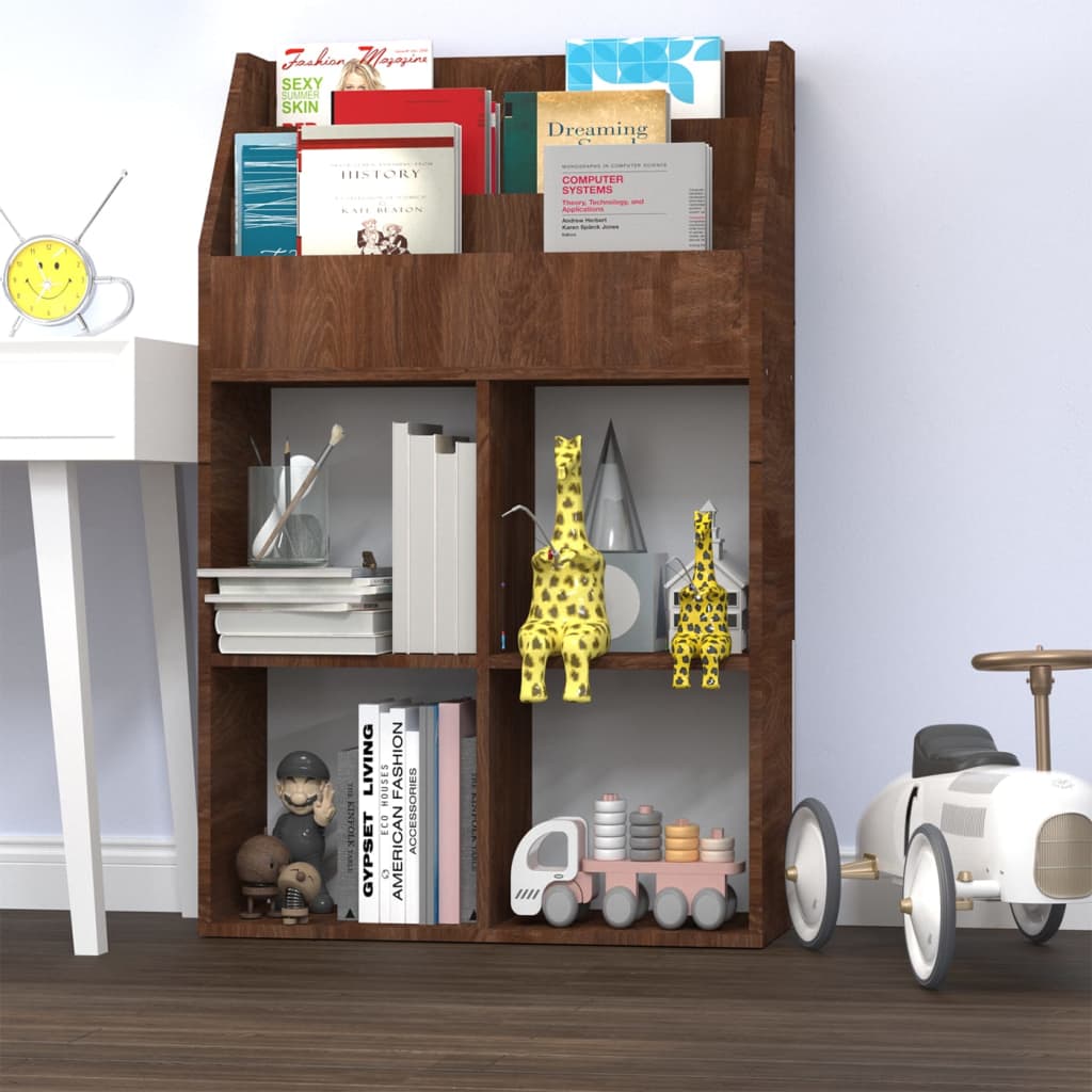 Tidningsställ För Barn 71X30X114 Cm Konstruerat Trä