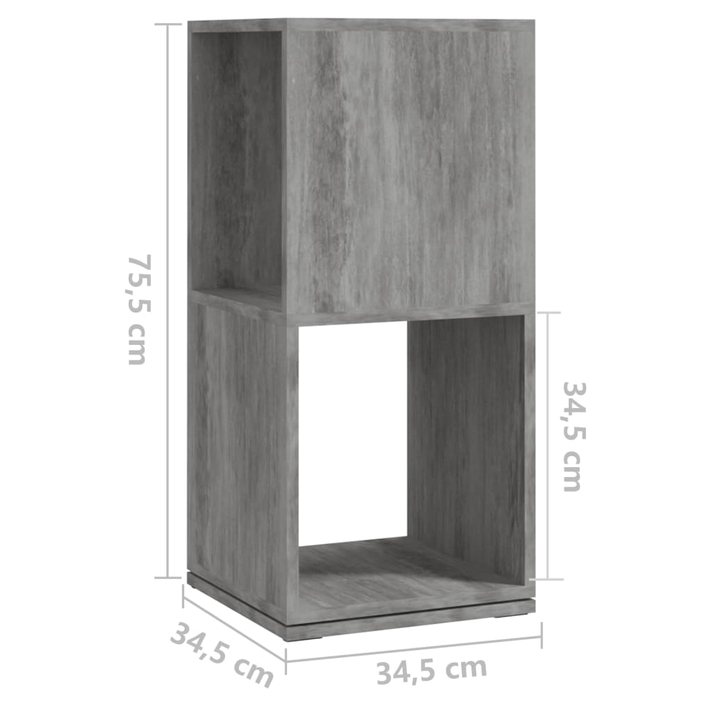 Roterande Hylla 34,5X34,5X75,5 Cm Konstruerat Trä