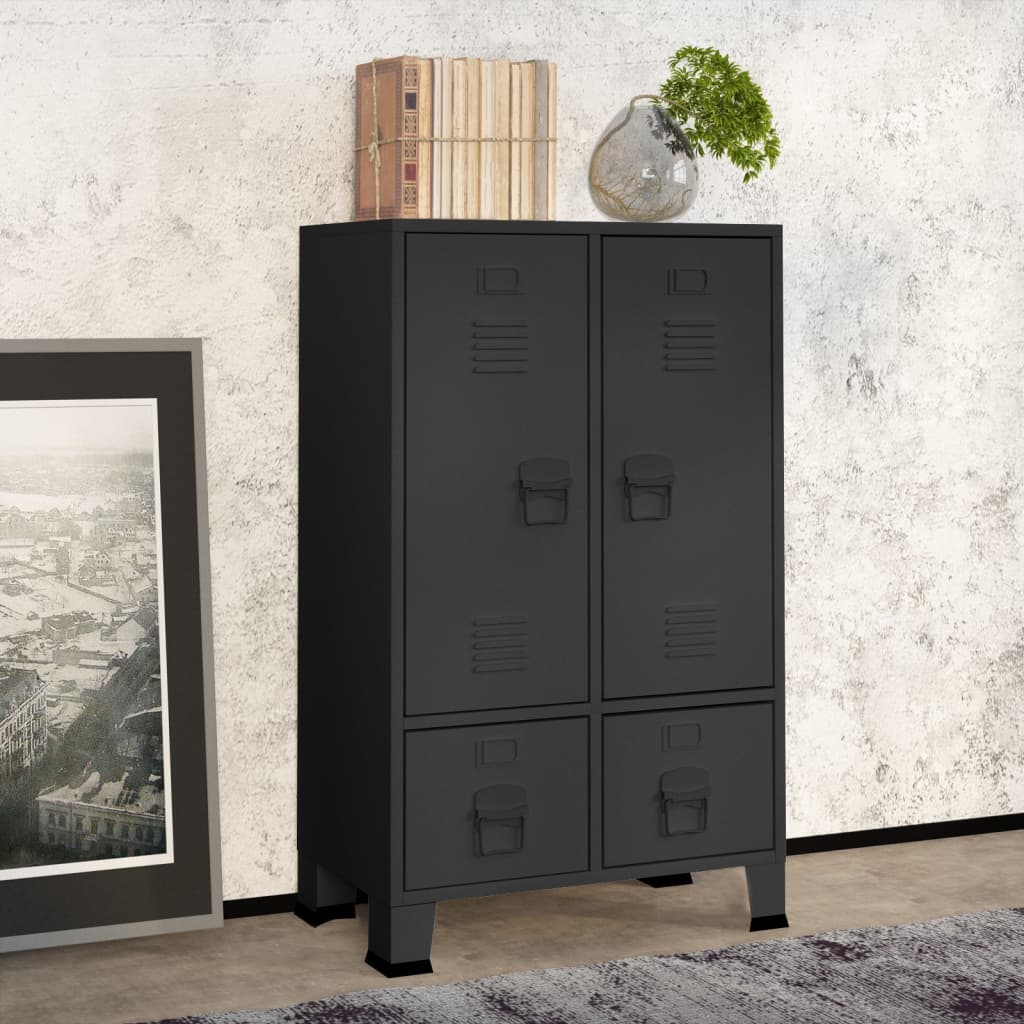 Garderob Industriell Stil Metall 67X35X107 Cm