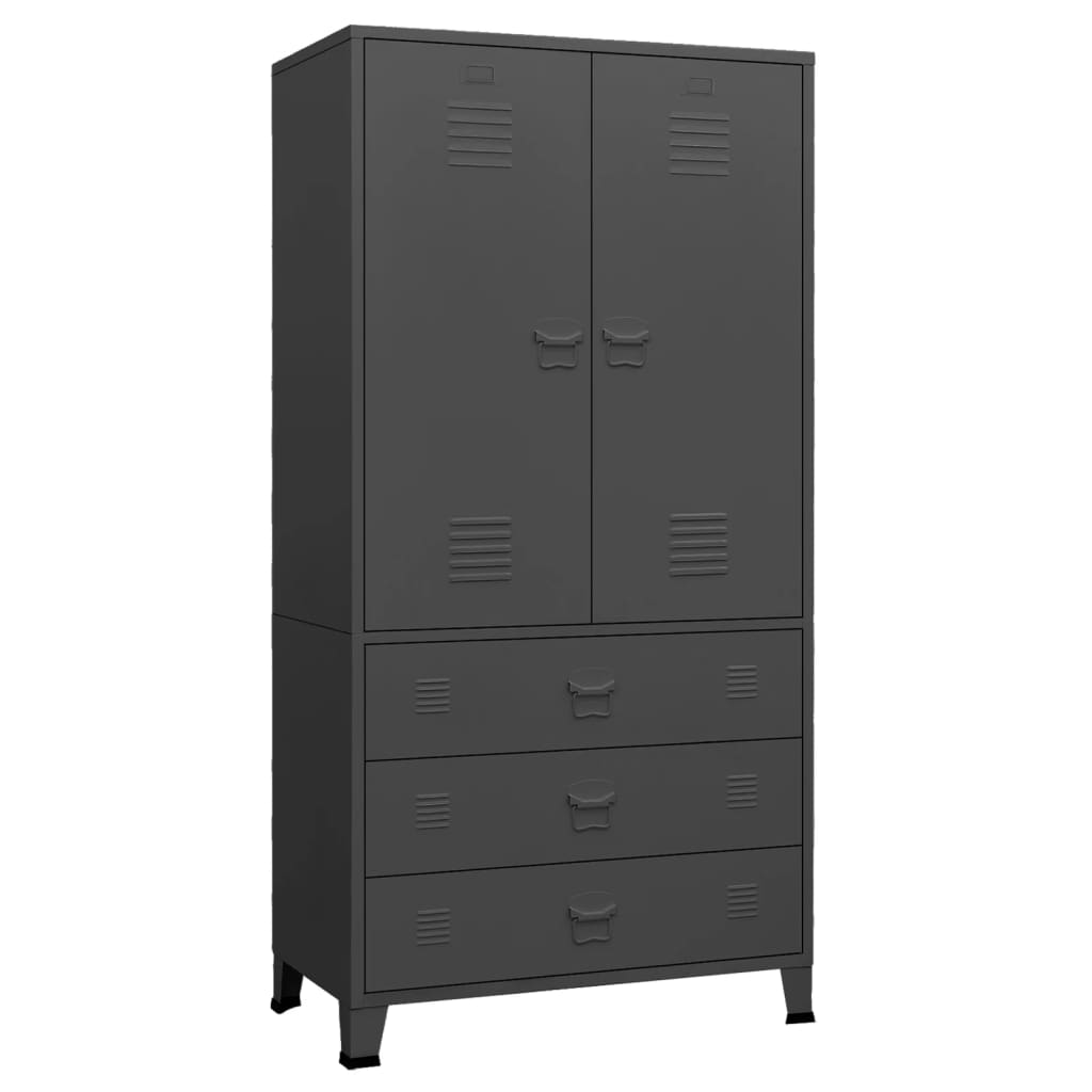 Garderob Industriell 90X50X180 Cm Metall