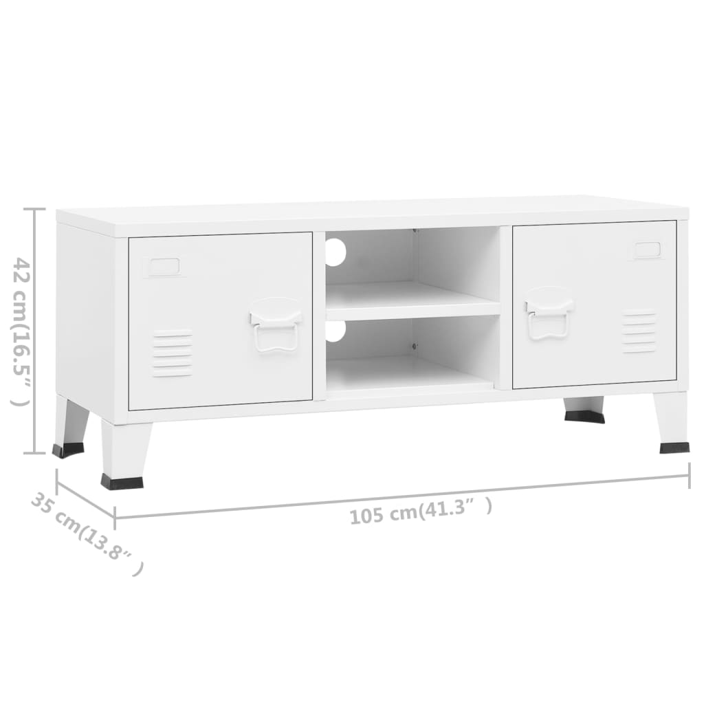Industriell Tv-Bänk 105X35X42 Cm Metall