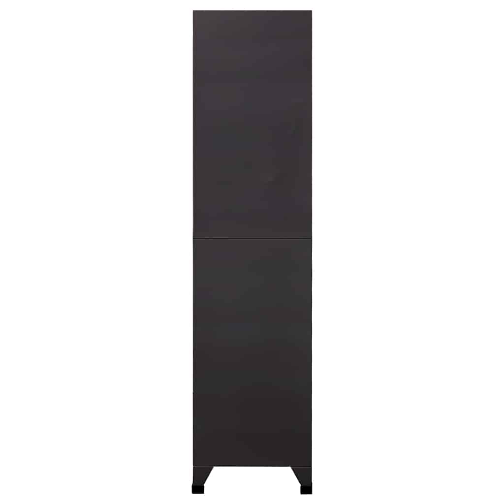 Förvaringsskåp Antracit Och Röd 90X40X180 Cm Stål