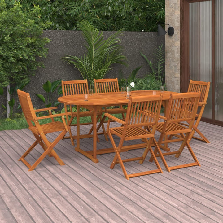 Matgrupp För Trädgården 9 Delar 180X90X75 Cm Massivt Akaciaträ
