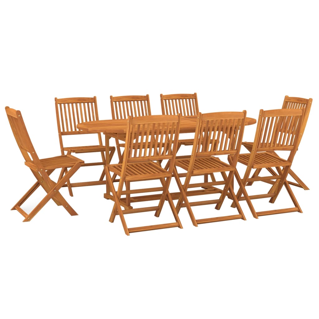 Matgrupp För Trädgården 9 Delar 180X90X75 Cm Massivt Akaciaträ
