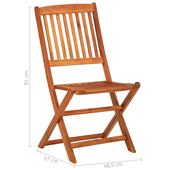 Matgrupp För Trädgården 9 Delar 180X90X75 Cm Massivt Akaciaträ