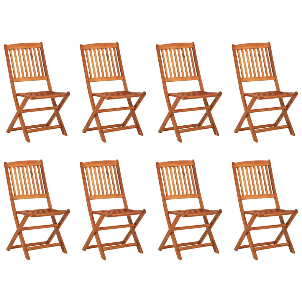 Matgrupp För Trädgården 9 Delar 220X90X75 Cm Massivt Akaciaträ