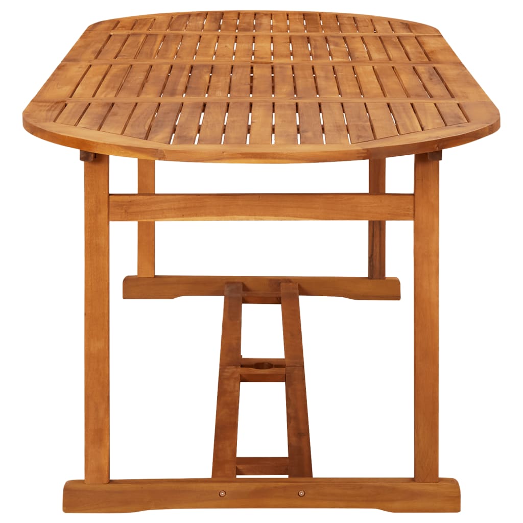 Matgrupp För Trädgården 9 Delar 220X90X75 Cm Massivt Akaciaträ