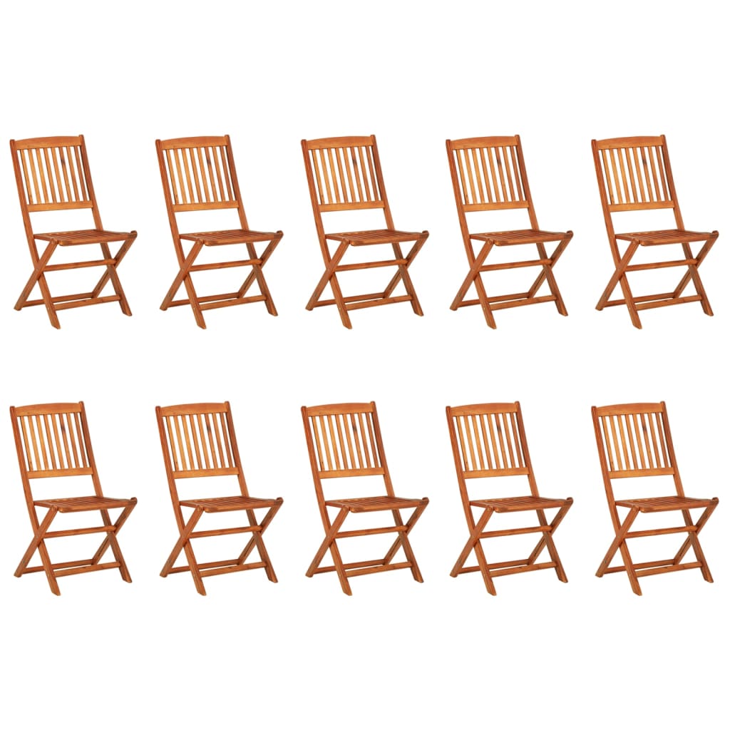 Matgrupp För Trädgården 11 Delar 220X90X75 Cm Massivt Akaciaträ