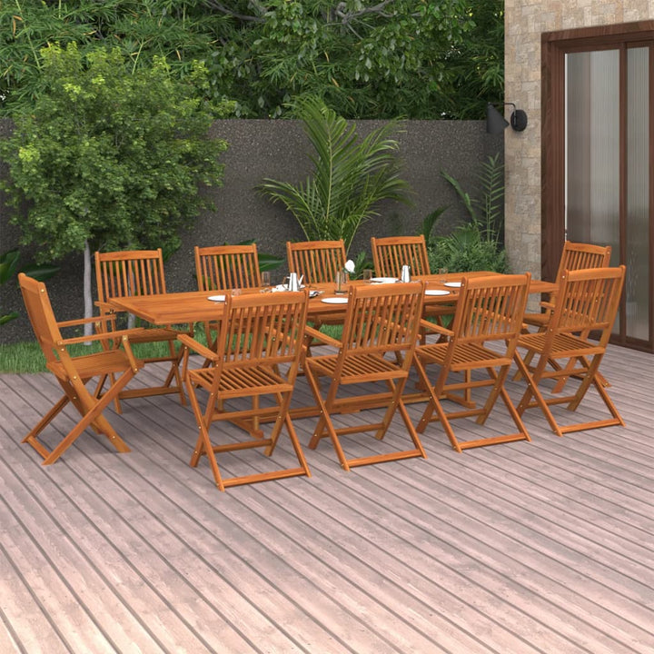 Matgrupp För Trädgården 13 Delar 280X90X75 Cm Massivt Akaciaträ