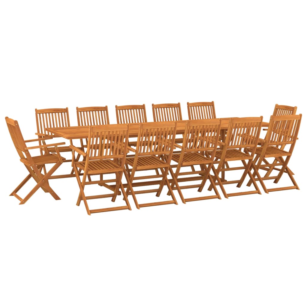 Matgrupp För Trädgården 13 Delar 280X90X75 Cm Massivt Akaciaträ