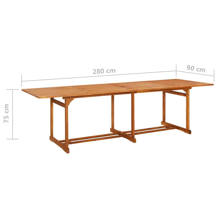 Matgrupp För Trädgården 13 Delar 280X90X75 Cm Massivt Akaciaträ