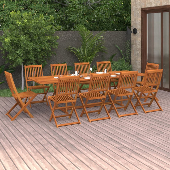 Matgrupp För Trädgården 13 Delar 280X90X75 Cm Massivt Akaciaträ