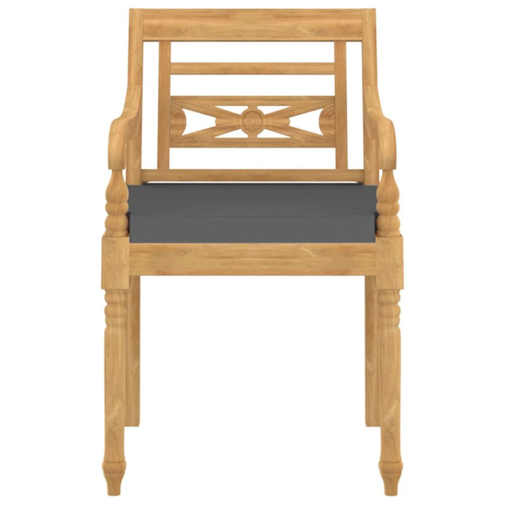Bataviastolar Med Dynor 4 St Massiv Teak