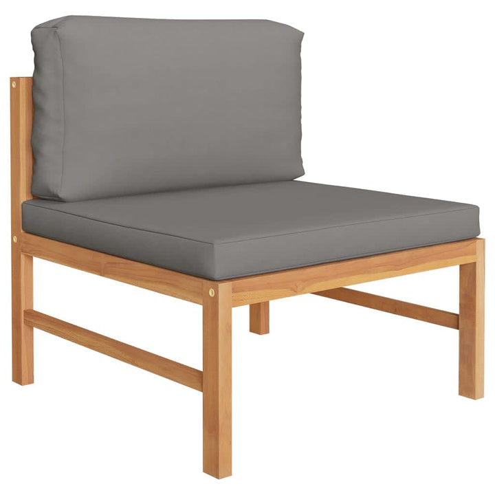 Soffa För Trädgården Med Dynor Massiv Teak