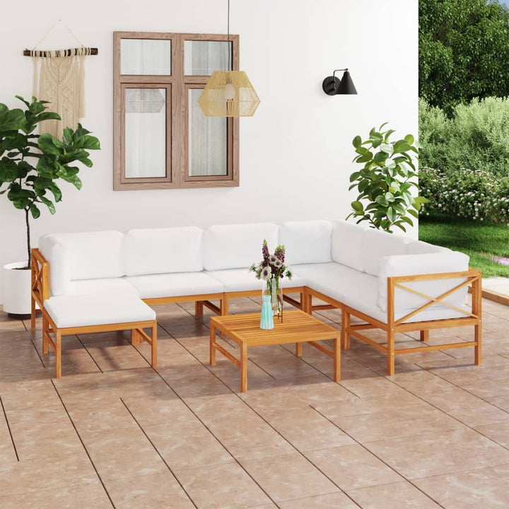 Soffa För Trädgården Med Dynor Massiv Teak