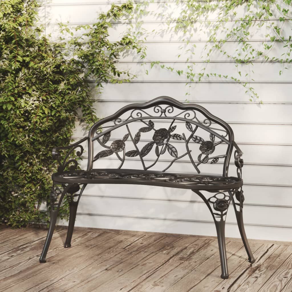 Trädgårdsbänk 100 Cm Gjuten Aluminium