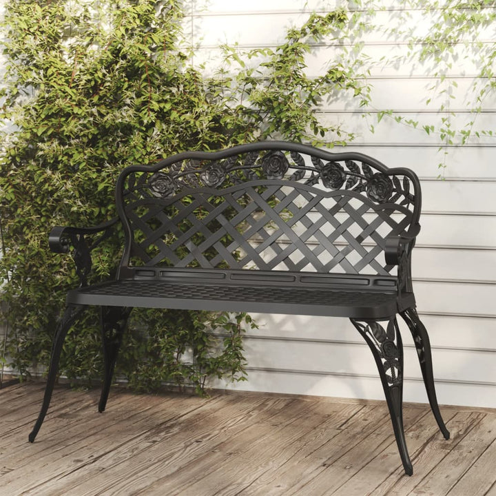 Trädgårdsbänk 108 Cm Gjuten Aluminium
