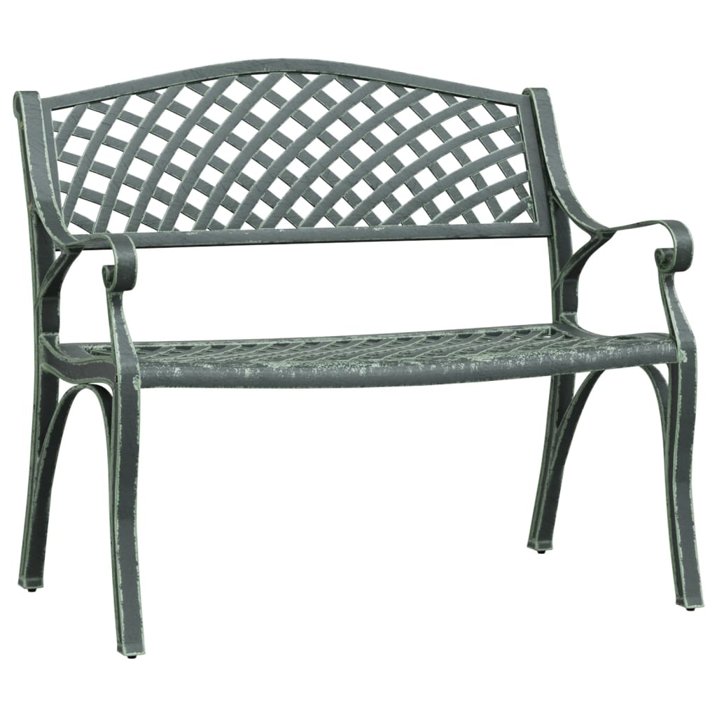 Trädgårdsbänk 102 Cm Gjuten Aluminium