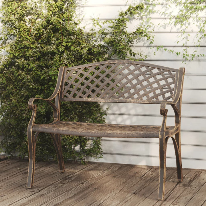 Trädgårdsbänk 102 Cm Gjuten Aluminium