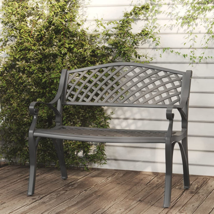 Trädgårdsbänk 102 Cm Gjuten Aluminium